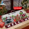 NCAA Washington State Cougars Grinch Christmas Welcome Football Doormat - Custom Name 3 NCAA Washington State Cougars Grinch Christmas Welcome Football Doormat Custom Name