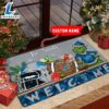 NFL Detroit Lions Grinch Christmas Welcome Football Doormat Custom Name