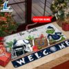 NFL Indianapolis Colts Grinch Christmas Welcome Football Doormat Custom Name