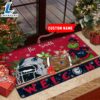 NFL New England Patriots Grinch Christmas Welcome Football Doormat Custom Name