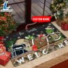 NFL New Orleans Saints Grinch Christmas Welcome Football Doormat Custom Name 2 NFL New Orleans Saints Grinch Christmas Welcome Football Doormat Custom Name
