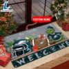 NFL Philadelphia Eagles Grinch Christmas Welcome Football Doormat Custom Name