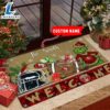 NFL San Francisco 49ers Grinch Christmas Welcome Football Doormat Custom Name
