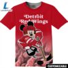 NHL Detroit Red Wings Disney Mickey Tshirt Adult And Kid Tshirt