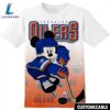 NHL Edmonton Oilers Mickey Tshirt Adult And Kid Tshirt 2 NHL Edmonton Oilers Mickey Tshirt Adult And Kid Tshirt