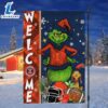 Custom Name NCAA Illinois Fighting Illini Grinch Football Christmas Welcome Garden Flag 2 Custom Name NCAA Illinois Fighting Illini Grinch Football Christmas Welcome Garden Flag