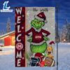 Custom Name NCAA Mississippi State Bulldogs Grinch Football Christmas Welcome Garden Flag 2 Custom Name NCAA Mississippi State Bulldogs Grinch Football Christmas Welcome Garden Flag