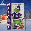 Custom Name NCAA TCU Horned Frogs Grinch Football Christmas Welcome Garden Flag 2 Custom Name NCAA TCU Horned Frogs Grinch Football Christmas Welcome Garden Flag