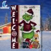 Custom Name NCAA Texas A&M Aggies Grinch Football Christmas Welcome Garden Flag 3 Custom Name NCAA Texas AampM Aggies Grinch Football Christmas Welcome Garden Flag