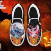 Halloween Stitch And Angel Slip On Shoes