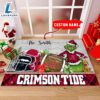 NCAA Alabama Crimson Tide Grinch And Max Christmas Welcome Football Doormat Custom Name