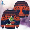 NCAA Illinois Fighting Illini The Grinch 3D Ugly Sweater Christmas