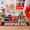 NCAA Indiana Hoosiers Grinch And Max Christmas Welcome Football Doormat Custom Name