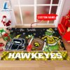 NCAA Iowa Hawkeyes Grinch And Max Christmas Welcome Football Doormat - Custom Name 3 NCAA Iowa Hawkeyes Grinch And Max Christmas Welcome Football Doormat Custom Name