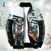 NCAA Mickey And Minnie Mouse Michigan State Spartans Puffer Jacket Custom 2 NCAA Mickey And Minnie Mouse Michigan State Spartans Puffer Jacket Custom