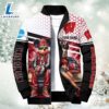 NCAA Mickey And Minnie Mouse Wisconsin Badgers Puffer Jacket Custom 3 NCAA Mickey And Minnie Mouse Wisconsin Badgers Puffer Jacket Custom