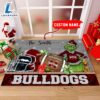 NCAA Mississippi State Bulldogs Grinch And Max Christmas Welcome Football Doormat - Custom Name 2 NCAA Mississippi State Bulldogs Grinch And Max Christmas Welcome Football Doormat Custom Name
