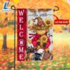 NCAA Nebraska Cornhuskers Football Fall Scarecrows Grden Flag 3 NCAA Nebraska Cornhuskers Football Fall Scarecrows Grden Flag