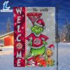 NCAA Ohio State Buckeyes Grinch Basketball Christmas Welcome Garden Flag Custom Name