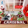 NCAA Stanford Cardinal Grinch And Max Christmas Welcome Football Doormat - Custom Name 3 NCAA Stanford Cardinal Grinch And Max Christmas Welcome Football Doormat Custom Name