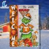 NCAA Tennessee Volunteers Grinch Basketball Christmas Welcome Garden Flag Custom Name
