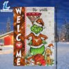 NCAA Texas Longhorns Grinch Basketball Christmas Welcome Garden Flag Custom Name