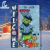 NCAA UNC Tar Heels Grinch Basketball Christmas Welcome Garden Flag - Custom Name 3 NCAA UNC Tar Heels Grinch Basketball Christmas Welcome Garden Flag Custom Name