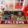 NFL Atlanta Falcons Grinch And Max Christmas Welcome Football Doormat - Custom Name 3 NFL Atlanta Falcons Grinch And Max Christmas Welcome Football Doormat Custom Name