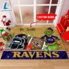 NFL Baltimore Ravens Grinch And Max Christmas Welcome Football Doormat - Custom Name 2 NFL Baltimore Ravens Grinch And Max Christmas Welcome Football Doormat Custom Name
