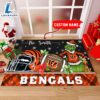 NFL Cincinnati Bengals Grinch And Max Christmas Welcome Football Doormat Custom Name
