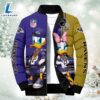 NFL Donald Duck Baltimore Ravens For Fans Custom Puffer Jacket