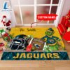 NFL Jacksonville Jaguars Grinch And Max Christmas Welcome Football Doormat - Custom Name 3 NFL Jacksonville Jaguars Grinch And Max Christmas Welcome Football Doormat Custom Name