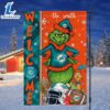 NFL Miami Dolphins Grinch Football Christmas Welcome Garden Flag Custom Name