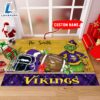 NFL Minnesota Vikings Grinch And Max Christmas Welcome Football Doormat - Custom Name 3 NFL Minnesota Vikings Grinch And Max Christmas Welcome Football Doormat Custom Name