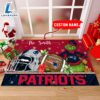 NFL New England Patriots Grinch And Max Christmas Welcome Football Doormat - Custom Name 3 NFL New England Patriots Grinch And Max Christmas Welcome Football Doormat Custom Name