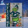 NFL Philadelphia Eagles Grinch Football Christmas Welcome Garden Flag Custom Name 2 NFL Philadelphia Eagles Grinch Football Christmas Welcome Garden Flag Custom Name