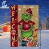 NFL San Francisco 49ers Grinch Football Christmas Welcome Garden Flag Custom Name 3 NFL San Francisco 49ers Grinch Football Christmas Welcome Garden Flag Custom Name