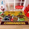 NFL Washington Commanders Grinch And Max Christmas Welcome Football Doormat Custom Name