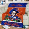 Custom Name NCAA Boise State Broncos Minnie Christmas Fleece Blanket 2 Custom Name NCAA Boise State Broncos Minnie Christmas Fleece Blanket