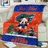 Custom Name NCAA Florida Gators Mickey Christmas Fleece Blanket 2 Custom Name NCAA Florida Gators Mickey Christmas Fleece Blanket