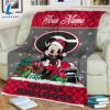 Custom Name NCAA Georgia Bulldogs Mickey Christmas Fleece Blanket 2 Custom Name NCAA Georgia Bulldogs Mickey Christmas Fleece Blanket