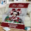 Custom Name NCAA Mississippi State Bulldogs Minnie Christmas Fleece Blanket 2 Custom Name NCAA Mississippi State Bulldogs Minnie Christmas Fleece Blanket