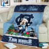 Custom Name NCAA North Carolina Tar Heels Mickey Christmas Fleece Blanket 2 Custom Name NCAA North Carolina Tar Heels Mickey Christmas Fleece Blanket
