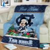 Custom Name NCAA North Carolina Tar Heels Minnie Christmas Fleece Blanket 3 Custom Name NCAA North Carolina Tar Heels Minnie Christmas Fleece Blanket