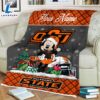 Custom Name NCAA Oklahoma State Cowboys Mickey Christmas Fleece Blanket 3 Custom Name NCAA Oklahoma State Cowboys Mickey Christmas Fleece Blanket