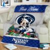 Custom Name NCAA Penn State Nittany Lions Mickey Christmas Fleece Blanket