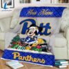 Custom Name NCAA Pittsburgh Panthers Minnie Christmas Fleece Blanket 2 Custom Name NCAA Pittsburgh Panthers Minnie Christmas Fleece Blanket