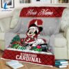 Custom Name NCAA Stanford Cardinal Minnie Christmas Fleece Blanket 2 Custom Name NCAA Stanford Cardinal Minnie Christmas Fleece Blanket