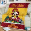 Custom Name NCAA USC Trojans Mickey Christmas Fleece Blanket 3 Custom Name NCAA USC Trojans Mickey Christmas Fleece Blanket