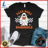 Cute Booooks Ghost Read More Books Funny Teacher Halloween T-Shirt 3 Cute Booooks Ghost Read More Books Funny Teacher Halloween T-Shirt